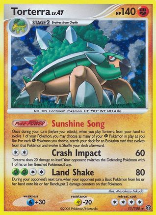 Torterra 011  - Reverse Holofoil Stormfront - Holo Rare