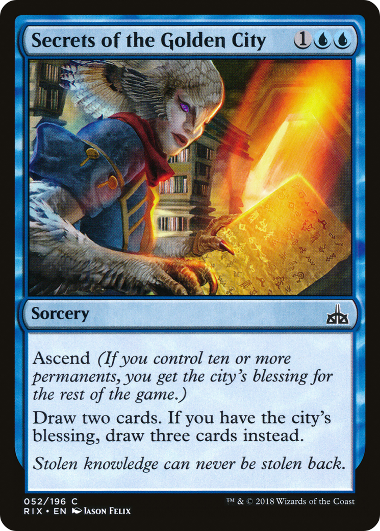 Secrets of the Golden City (RIX-052)  - Rivals of Ixalan