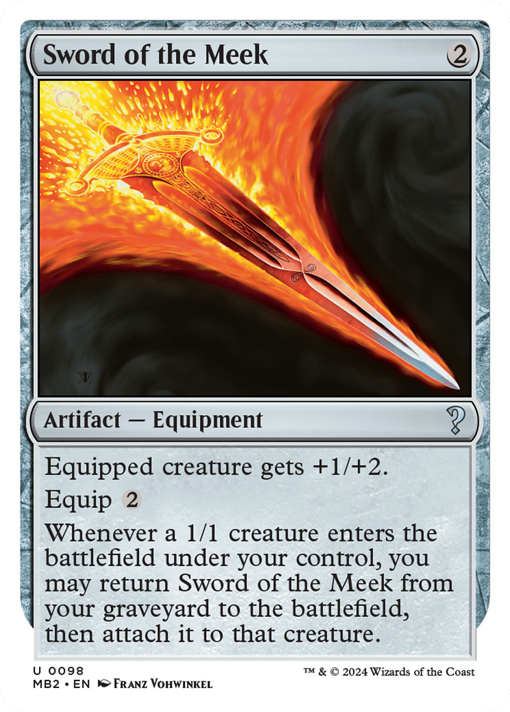 Sword of the Meek (White Border) (MB2-098)  - Mystery Booster 2