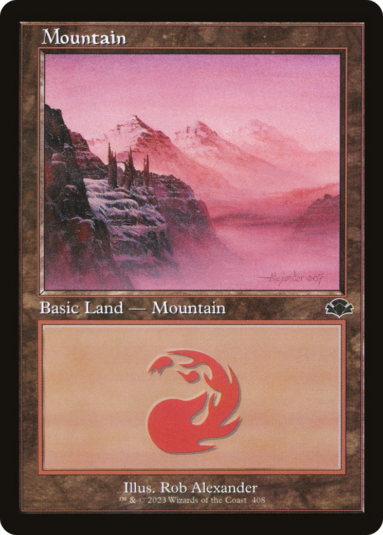 Mountain (408) (Retro Frame) (DMR-408)  - Dominaria Remastered