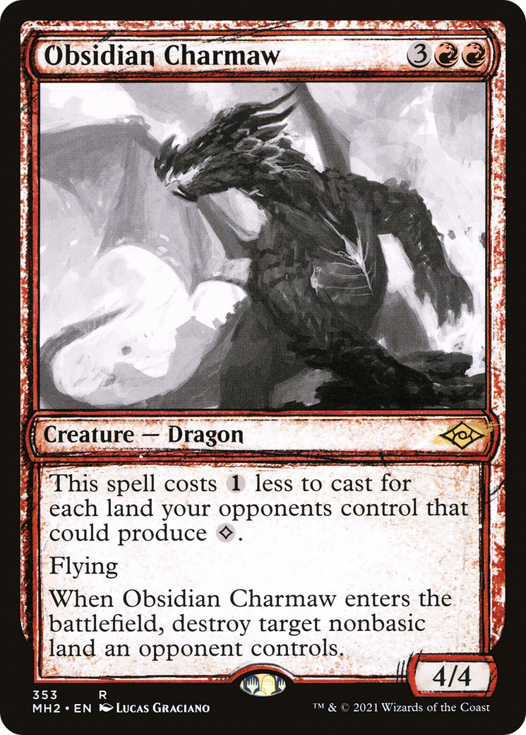 Obsidian Charmaw (Showcase) (MH2-353)  - Modern Horizons 2: (Showcase)