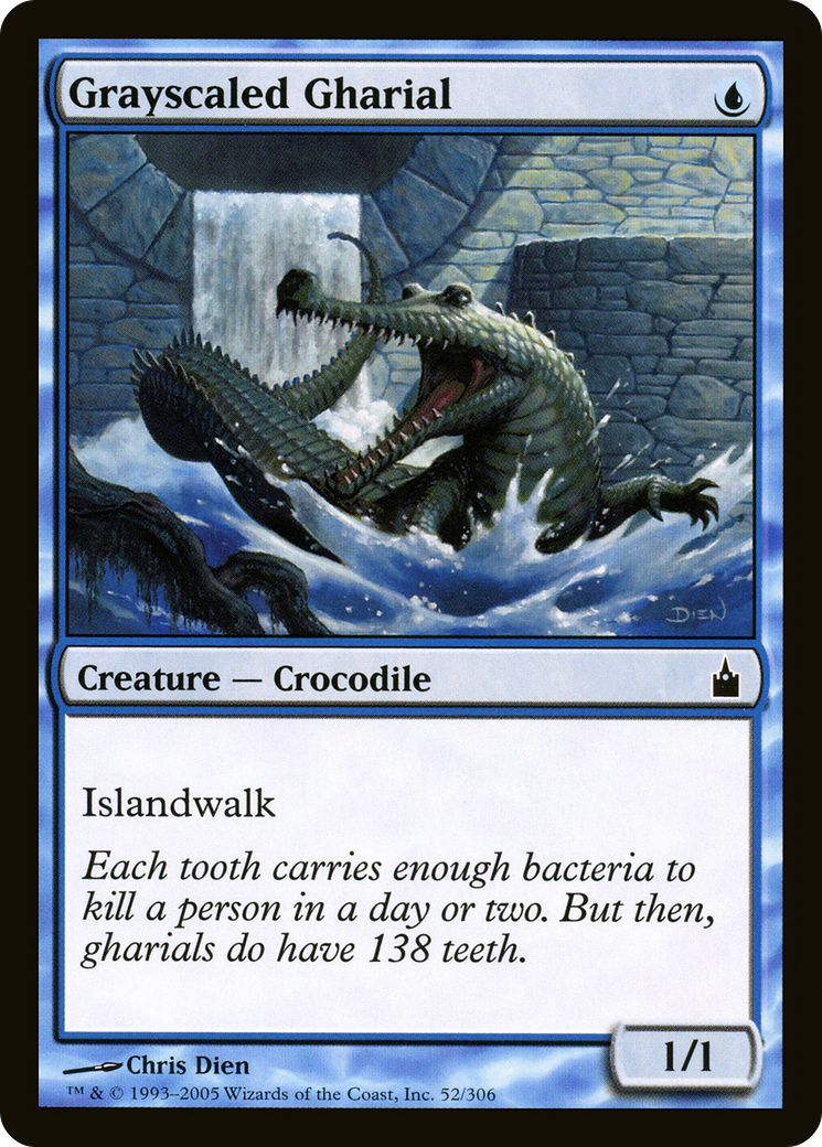Grayscaled Gharial (RAV-052)  Foil - Ravnica: City of Guilds