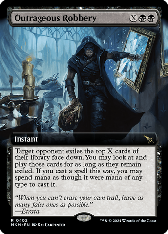 Outrageous Robbery (Extended Art) (MKM-402)  Foil - Murders at Karlov Manor: (Extended Art)