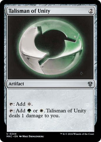 Talisman of Unity (MKC-244)  - Murders at Karlov Manor Commander
