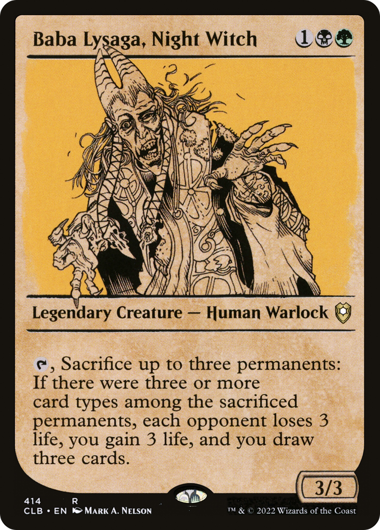 Baba Lysaga, Night Witch (Showcase) (CLB-414)  - Commander Legends: Battle for Baldur's Gate: (Showcase)