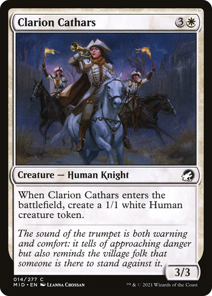 Clarion Cathars (MID-014)  Foil - Innistrad: Midnight Hunt