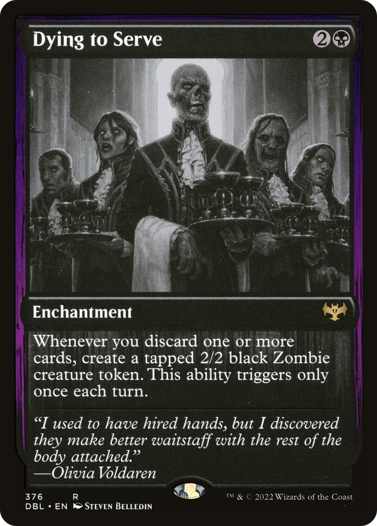 Dying to Serve (DBL-376)  Foil - Innistrad: Double Feature