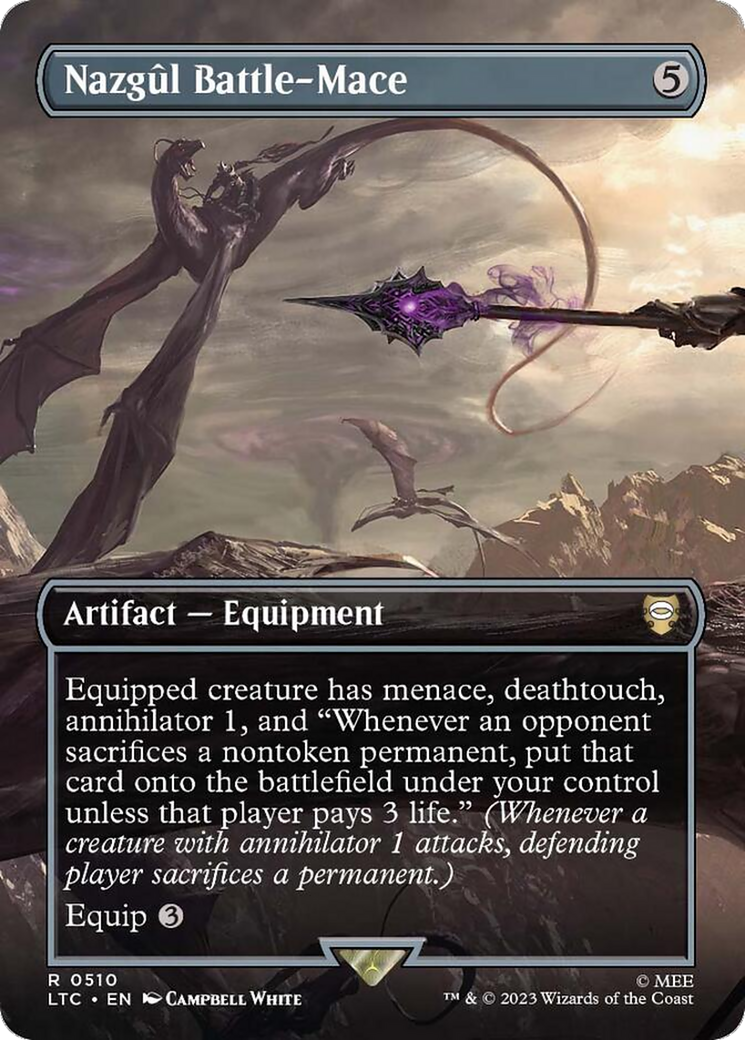 Nazgul Battle-Mace (Borderless) (LTC-510)  Foil - Tales of Middle-earth Commander