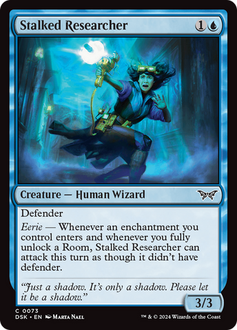 Stalked Researcher (DSK-073) - Duskmourn: House of Horror