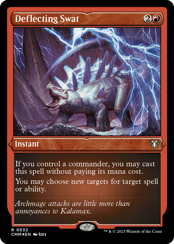 Deflecting Swat (Foil Etched) (CMM-532)  Foil - Commander Masters