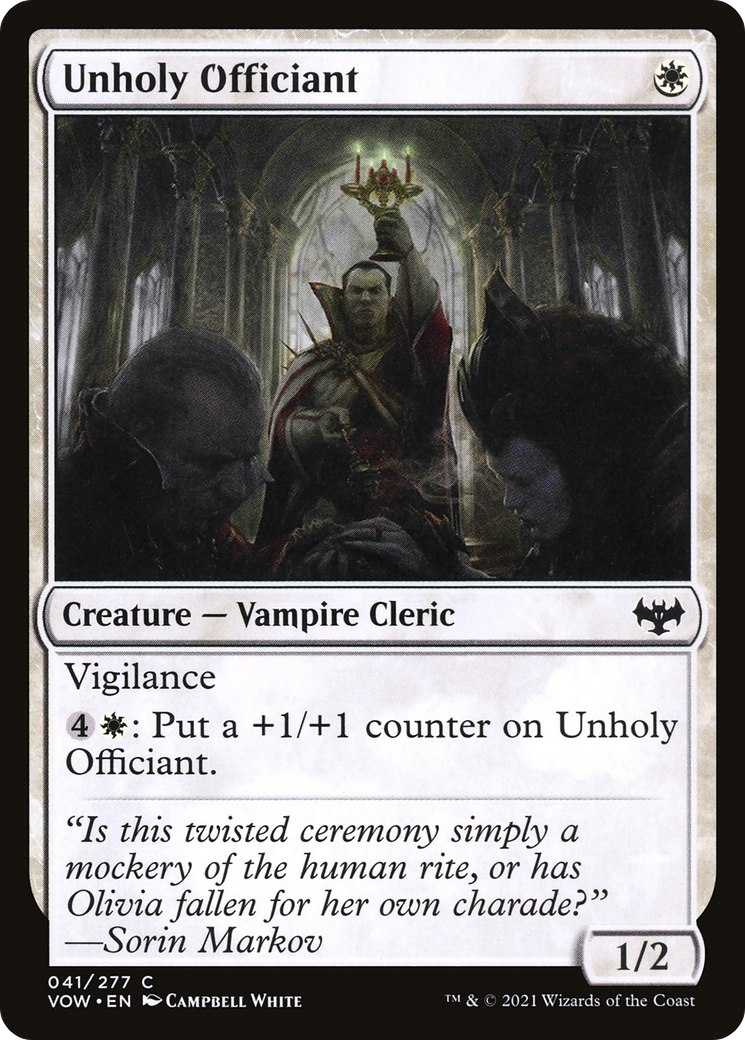 Unholy Officiant (VOW-041)  Foil - Innistrad: Crimson Vow