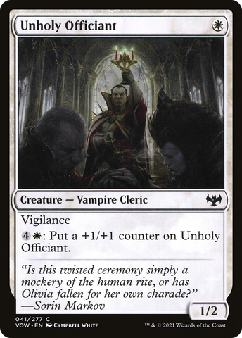 Unholy Officiant (VOW-041)  - Innistrad: Crimson Vow