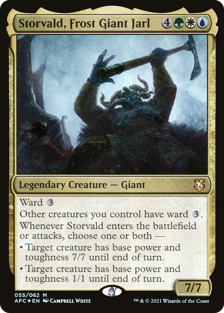 Storvald, Frost Giant Jarl (AFC-055)  Foil - Adventures in the Forgotten Realms Commander