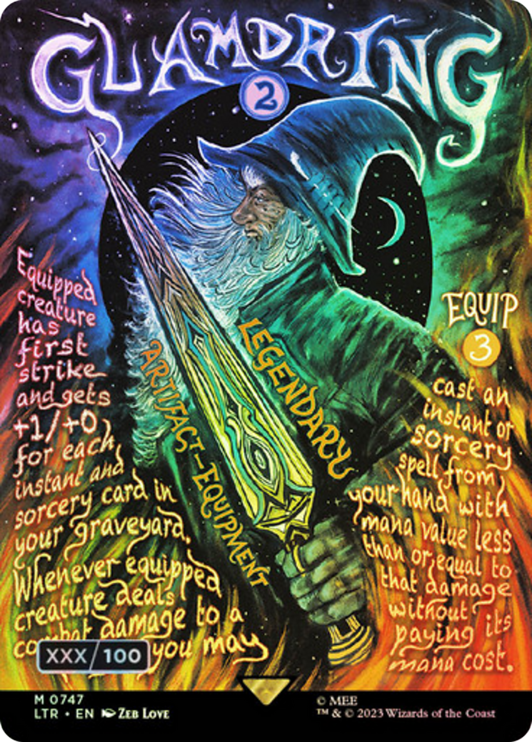 Glamdring (Borderless Poster) (Serial Numbered) (LTR-747)  Foil - The Lord of the Rings: Tales of Middle-earth