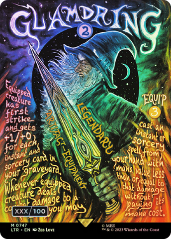 Glamdring (Borderless Poster) (Serial Numbered) (LTR-747)  Foil - The Lord of the Rings: Tales of Middle-earth