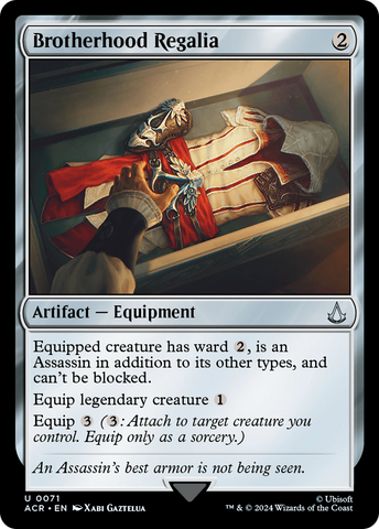 Brotherhood Regalia (ACR-071)  - Assassin's Creed