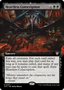 Heartless Conscription (Extended Art) (OTC-057) - Outlaws of Thunder Junction Commander: (Extended Art)