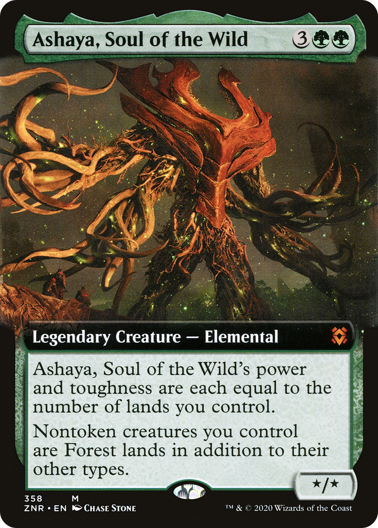 Ashaya, Soul of the Wild (Extended Art) (ZNR-358)  Foil - Zendikar Rising: (Extended Art)
