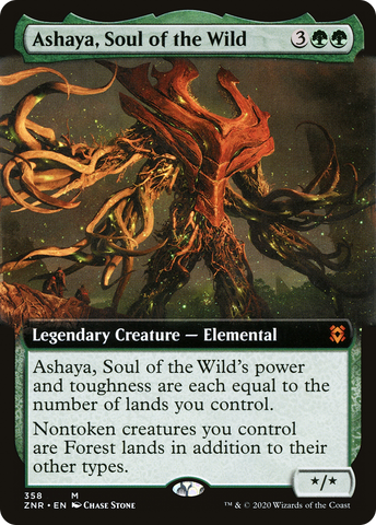 Ashaya, Soul of the Wild (Extended Art) (ZNR-358)  Foil - Zendikar Rising: (Extended Art)