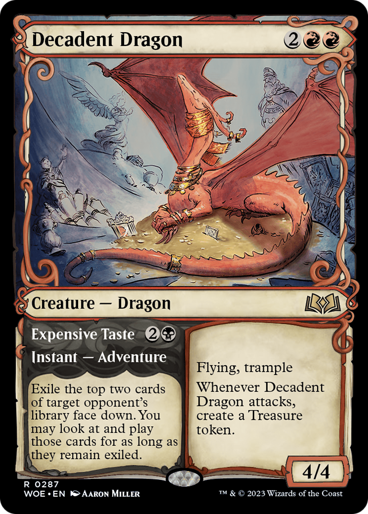 Decadent Dragon (Showcase) (WOE-287)  - Wilds of Eldraine: (Showcase)