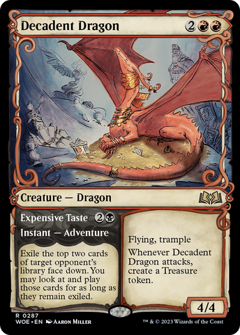 Decadent Dragon (Showcase) (WOE-287)  Foil - Wilds of Eldraine: (Showcase)