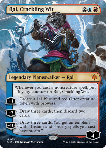 Ral, Crackling Wit (Borderless) (BLB-341) - Bloomburrow (Borderless) Foil