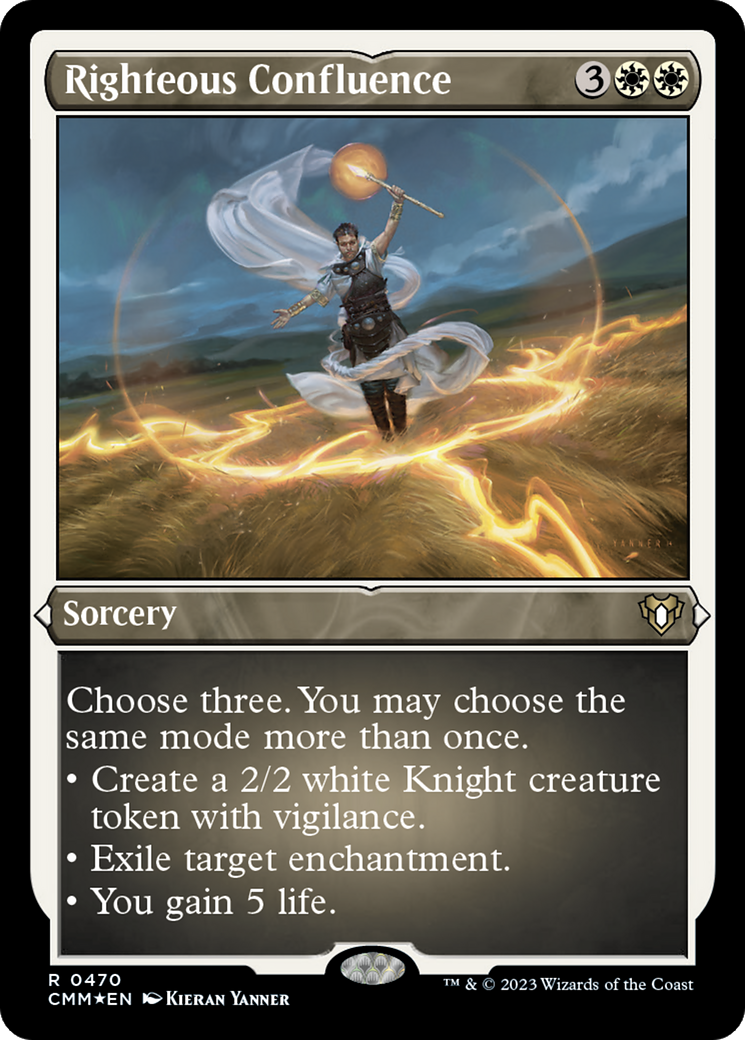 Righteous Confluence (CMM-470)  Etched Foil - Commander Masters