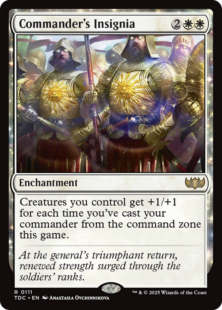Commander's Insignia (TDC-111)  - Commander: Tarkir: Dragonstorm: (enchantment)