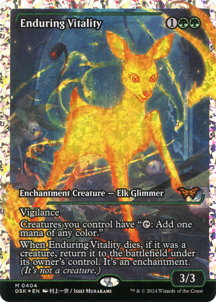 Enduring Vitality (Showcase) (Fracture Foil) (DSK-404)  Foil - Duskmourn: House of Horror: (Showcase)