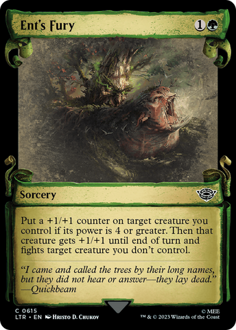 Ent's Fury (Showcase Scrolls) (LTR-615)  Foil - The Lord of the Rings: Tales of Middle-earth: (Showcase)