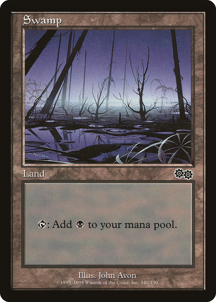 Swamp (340) (USG-340)  - Urza's Saga