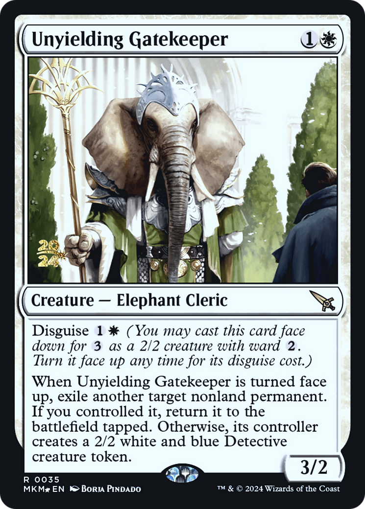 Unyielding Gatekeeper (PRE-035)  Foil - Murders at Karlov Manor Promos