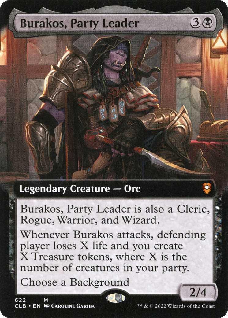 Burakos, Party Leader (Extended Art) (CLB-622)  Foil - Commander Legends: Battle for Baldur's Gate: (Extended Art)