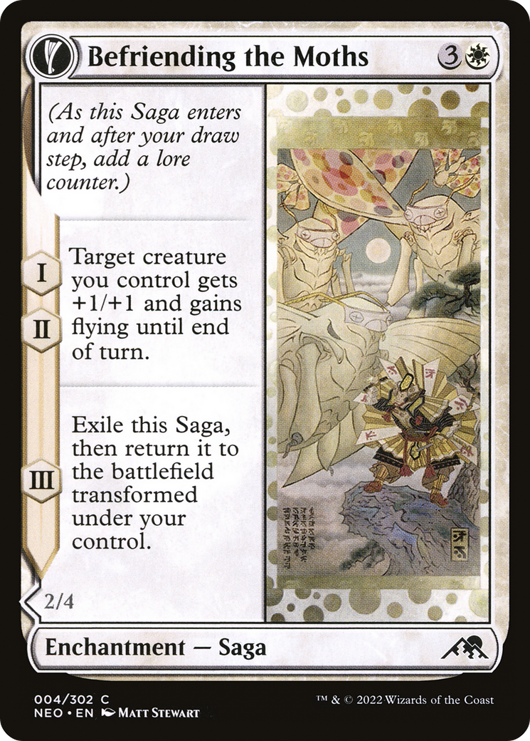 Befriending the Moths (NEO-004)  - Kamigawa: Neon Dynasty: (fandfc, enchantment)