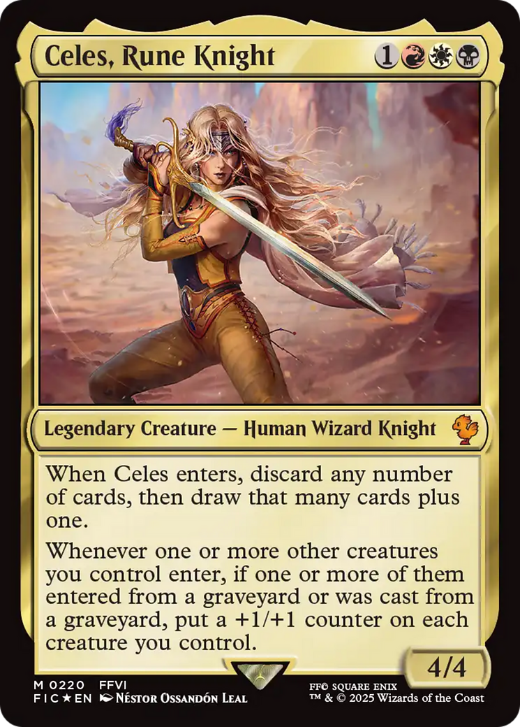 Celes, Rune Knight (Surge Foil) (FIC-220)  Foil - Commander: FINAL FANTASY