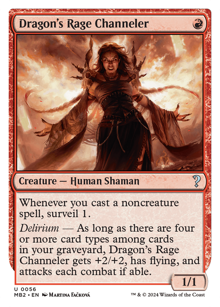 Dragon's Rage Channeler (White Border) (MB2-056)  - Mystery Booster 2