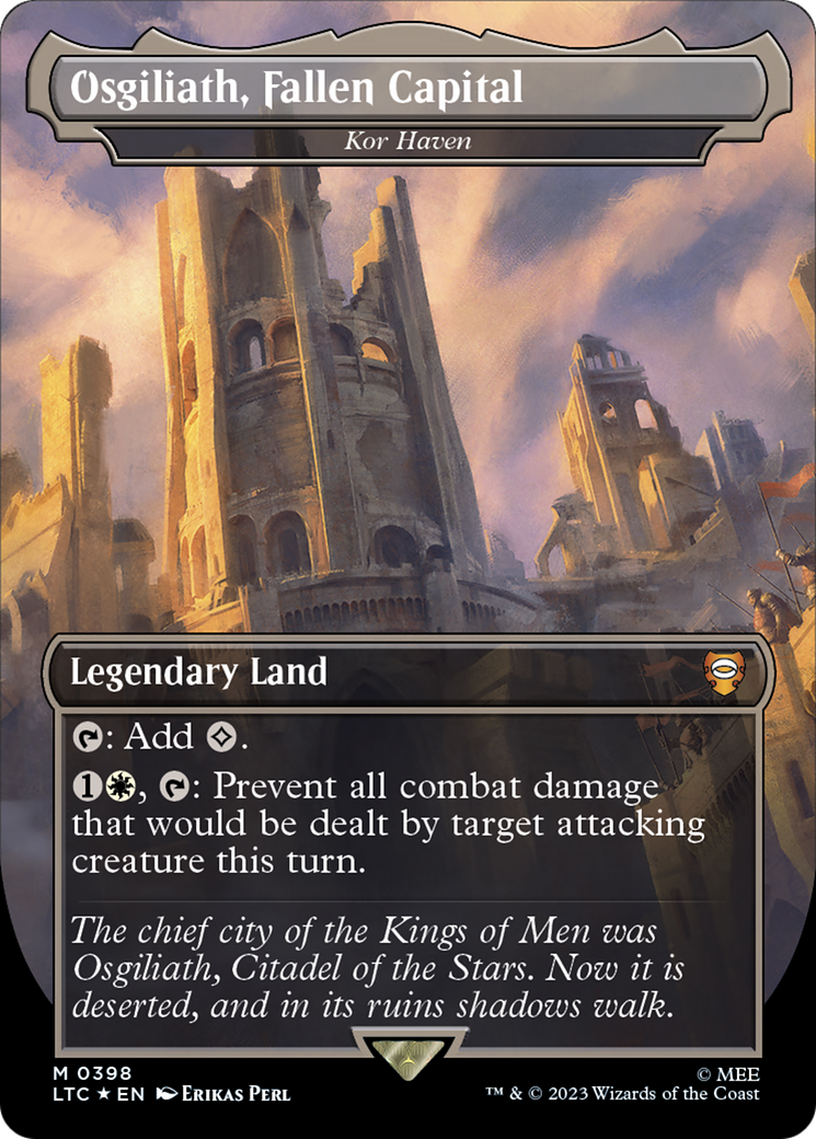 Osgiliath, Fallen Capital - Kor Haven (Surge Foil) (LTC-398)  Foil - Tales of Middle-earth Commander / Osgiliath, Fallen Capital (Borderless)