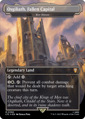 Osgiliath, Fallen Capital - Kor Haven (Surge Foil) (LTC-398)  Foil - Tales of Middle-earth Commander / Osgiliath, Fallen Capital (Borderless)
