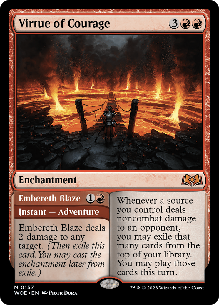 Virtue of Courage (WOE-157)  - Wilds of Eldraine