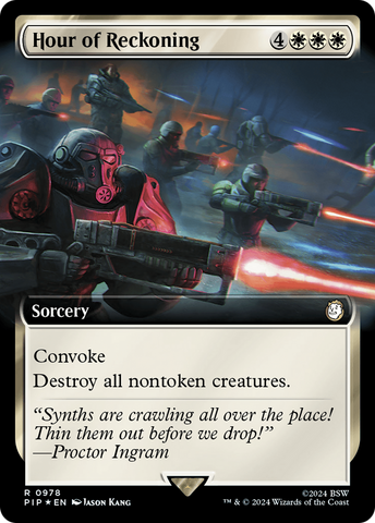 Hour of Reckoning (Extended Art) (Surge Foil) (PIP-978)  Foil - Fallout: (Extended Art)