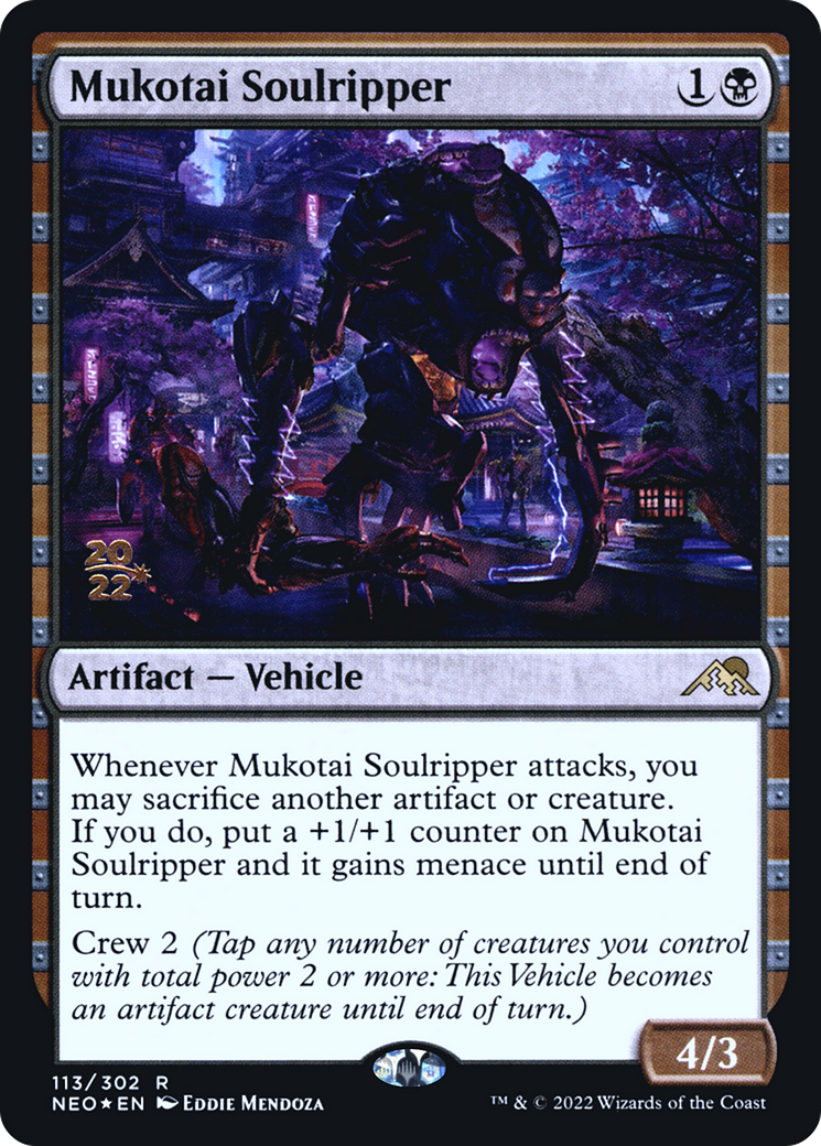Mukotai Soulripper (PRE-113S) - Kamigawa: Neon Dynasty Promos Foil