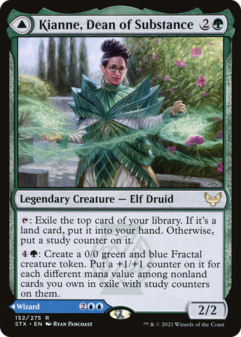 Kianne, Dean of Substance // Imbraham, Dean of Theory (STX-152)  Foil - Strixhaven: School of Mages