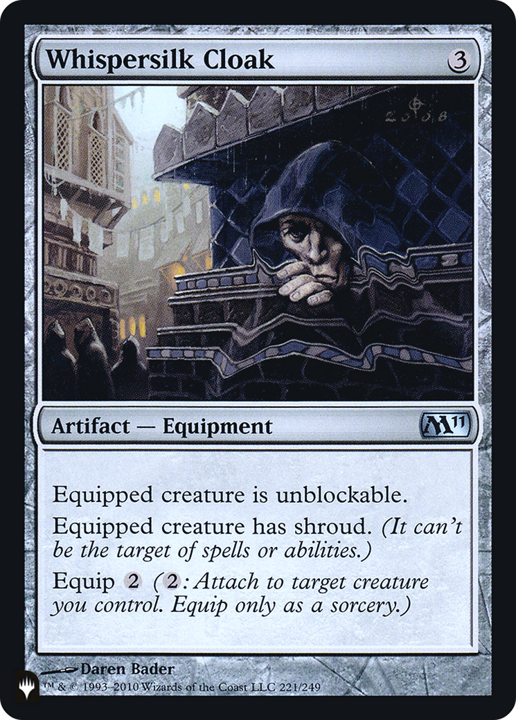 Whispersilk Cloak (M11) (LIST-221)  Foil - The List