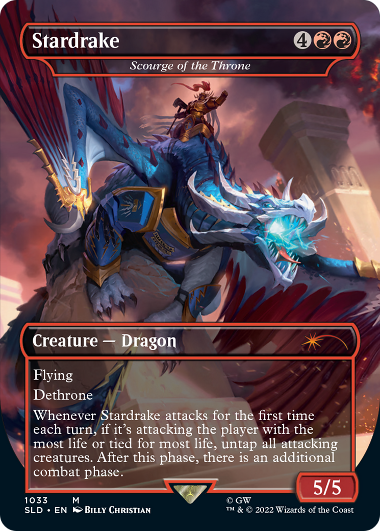 Stardrake - Scourge of the Throne (Borderless) (SLD-1033)  - Secret Lair Drop / Stardrake
