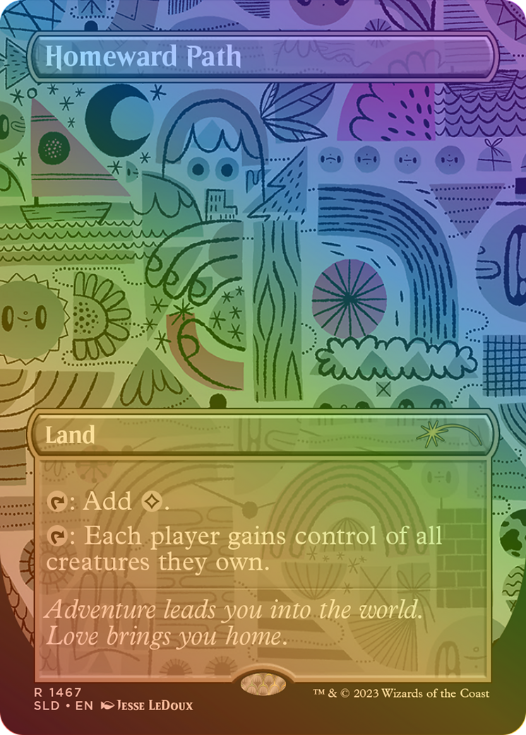 Homeward Path (Rainbow Foil) (SLD-1467★) - Secret Lair Drop (Borderless) Foil