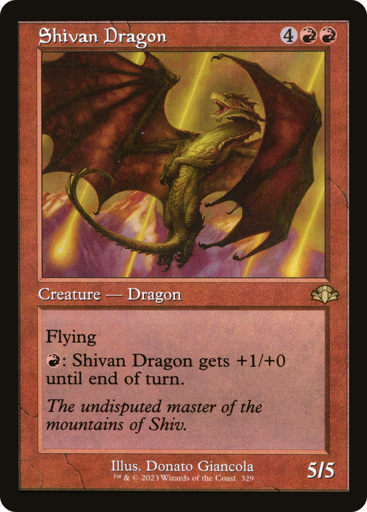 Shivan Dragon (Retro Frame) (DMR-329)  - Dominaria Remastered