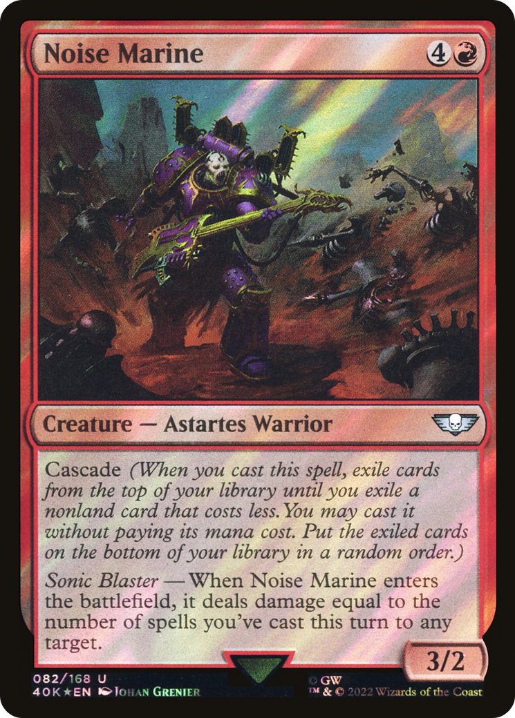 Noise Marine (Surge Foil) (40K-082)  Foil - Warhammer 40,000 Commander