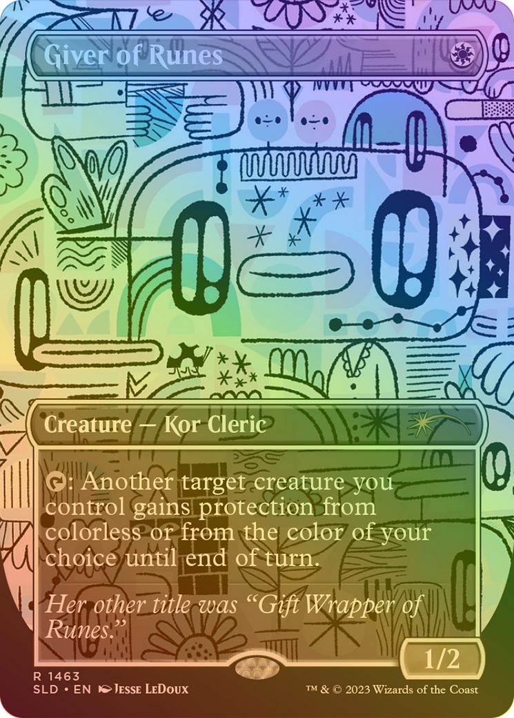 Giver of Runes (Rainbow Foil) (SLD-1463★) - Secret Lair Drop (Borderless) Foil