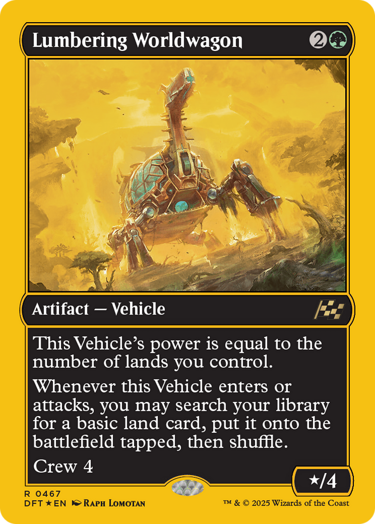 Lumbering Worldwagon (First-Place Foil) (DFT-467)  Foil - Aetherdrift