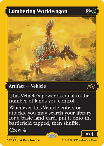 Lumbering Worldwagon (First-Place Foil) (DFT-467)  Foil - Aetherdrift